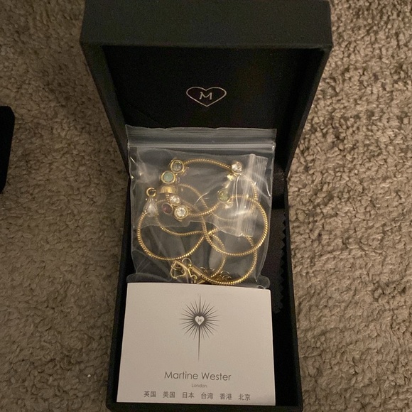 #91 | Martine Wester Colorful Crystal Drop Pendant Snake Chain Necklace - Picture 7 of 7